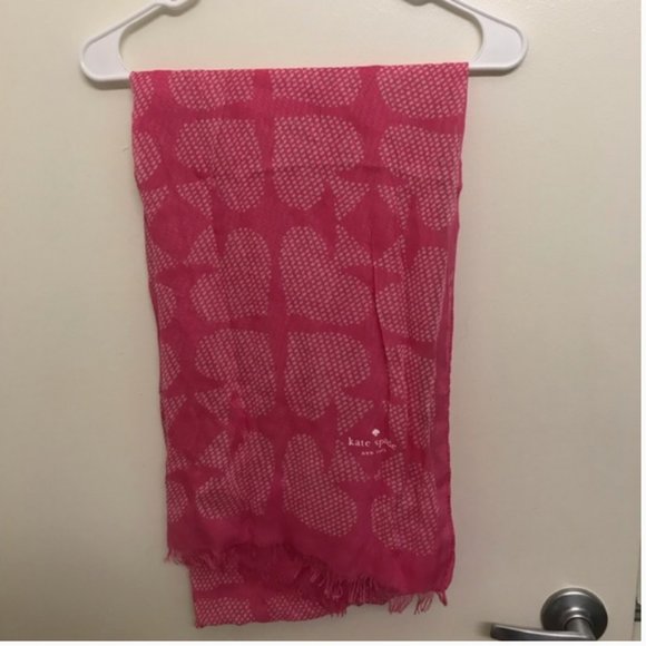 kate spade pink spade scarf nwot